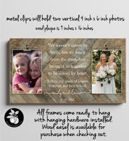 Personalized Bridesmaid Gift for Best Friend, Custom Maid of Honor Gift Picture Frame, Unique Wedding Gift for Best Friend