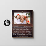 I'll Love You Forever Picture Frame, Gift for Grandma or Grandpa, Mother's Day Gift Ideas, Custom Baby Shower Present, Christmas Present