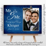 Custom Gay Couple Frame, Gay Wedding Gift, Gay Anniversary Gift, Personalized LGBT Engagement Gift, Gay Photo, Mr and Mr