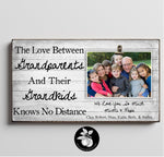 Long distance Grandparents gift, Grandparents frame, Wood picture frame, Custom picture frame, Love knows no distance, Long distance quote